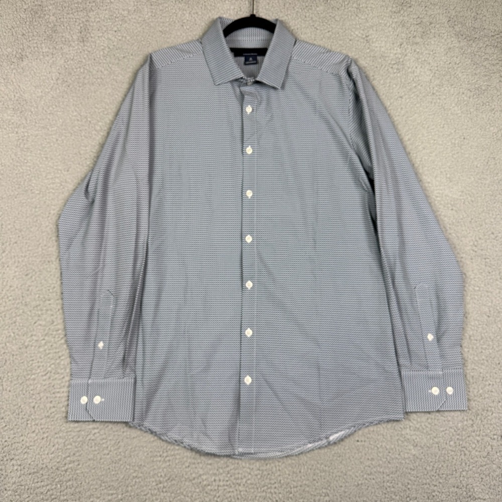 Mizzen+Main Leeward‎ Mens Medium Trim Fit Performance Dress Shirt Geometric